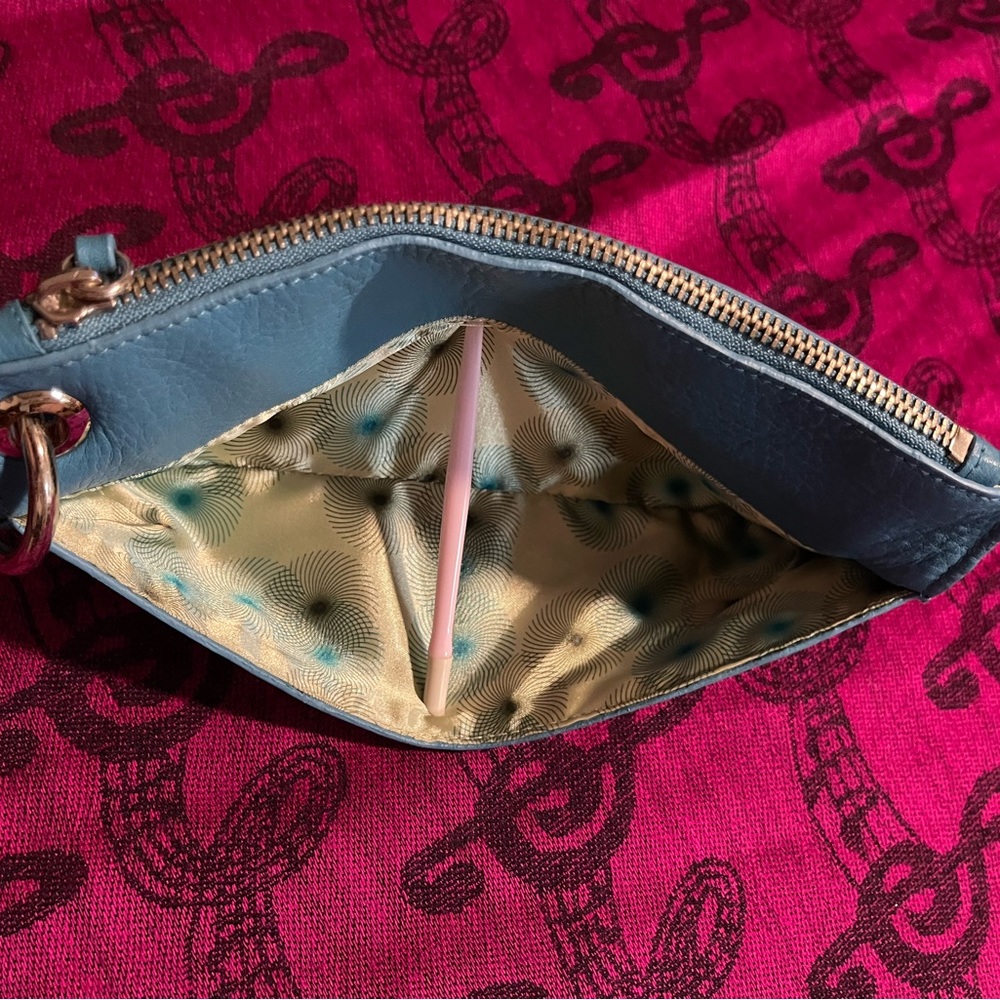 Old Navy teal/blue wristlet vintage